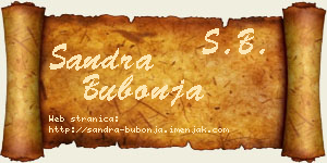 Sandra Bubonja vizit kartica